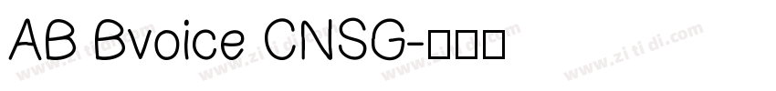 AB Bvoice CNSG字体转换